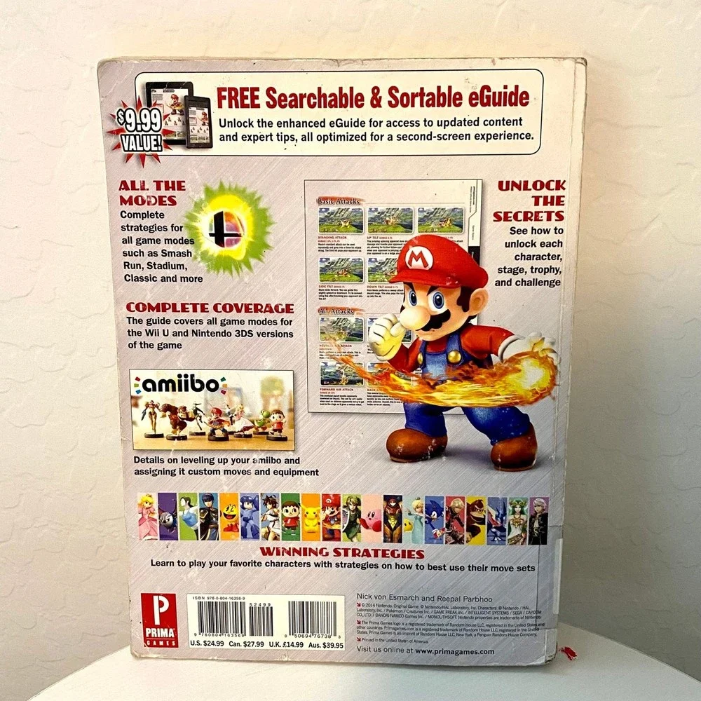 Super Smash Bros. Official Game Guide For Nintendo 3DS/ For Wii U copyright 2014